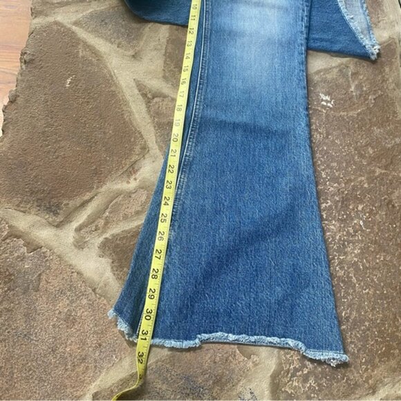 EDWIN Chrissy flare jeans frayed hem 28 / 6 in Rumour Anthropologie Free People - Picture 4 of 10